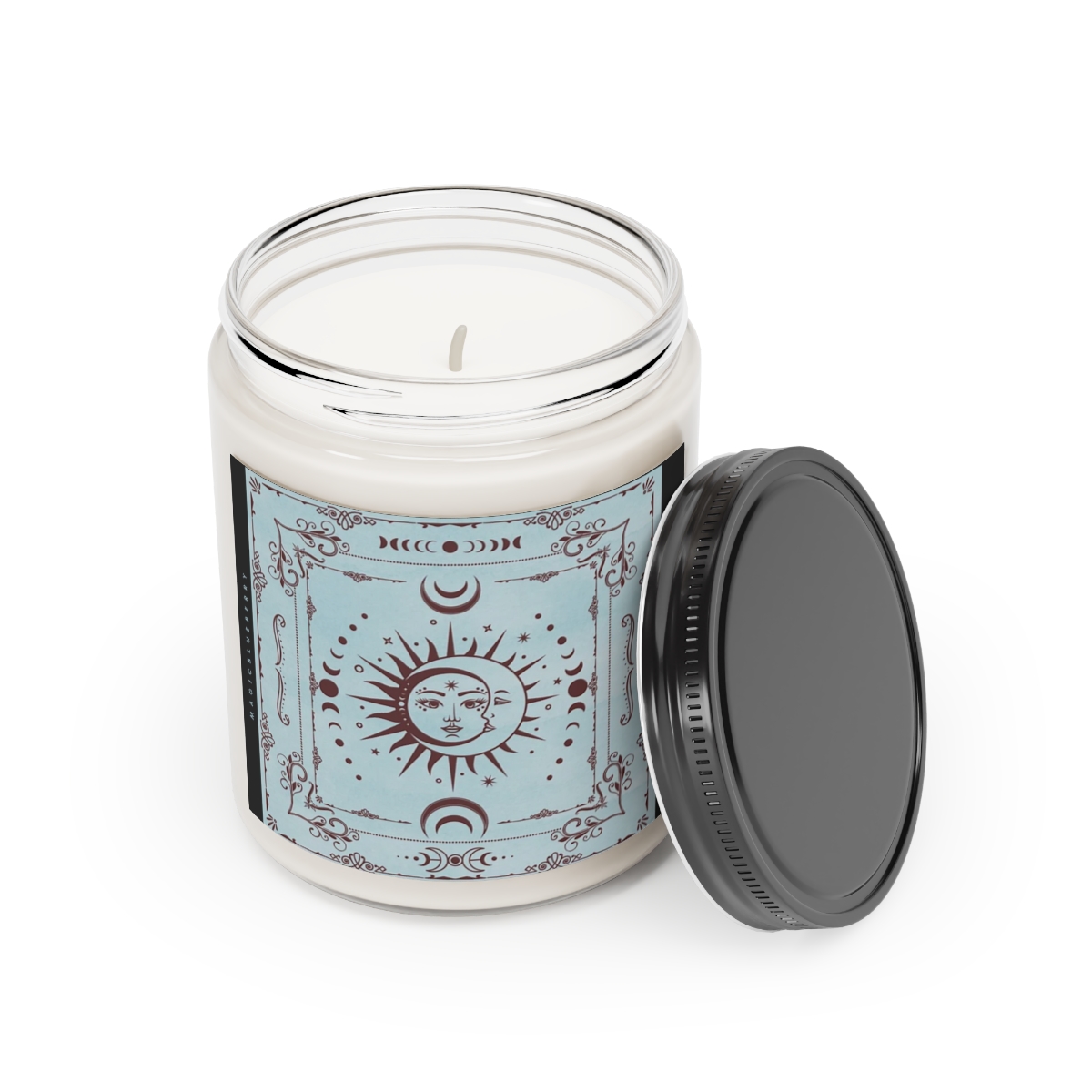 Blue Moon-Scented Soy Wax Candle | Clear Moon Jar | Manifestation Spell Candle Jar | Coconut Soy Candle 9oz | Positive Quote Aromatherapy product thumbnail image