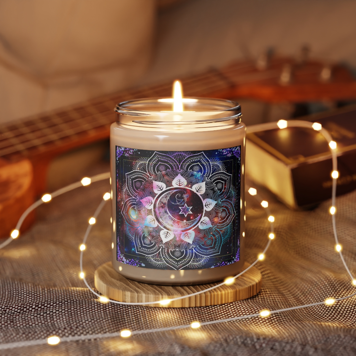 Mandala Moon Magic Spell - Scented Soy Wax Candle | Moon Candle | Manifestation Spell Candle Jar | Coconut Soy Candle 9oz | Aromatherapy product main image