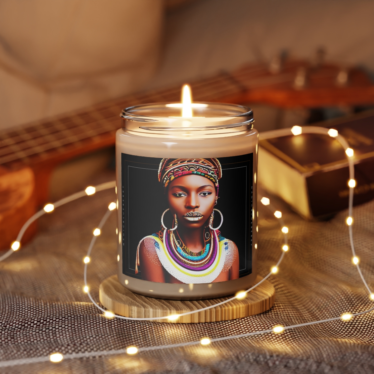 Black Girl Magic N03 -Scented Soy Wax Candle | Clear Jar | Manifestation Spell Candle Jar | Coconut Soy Candle 9oz | Aromatherapy product main image