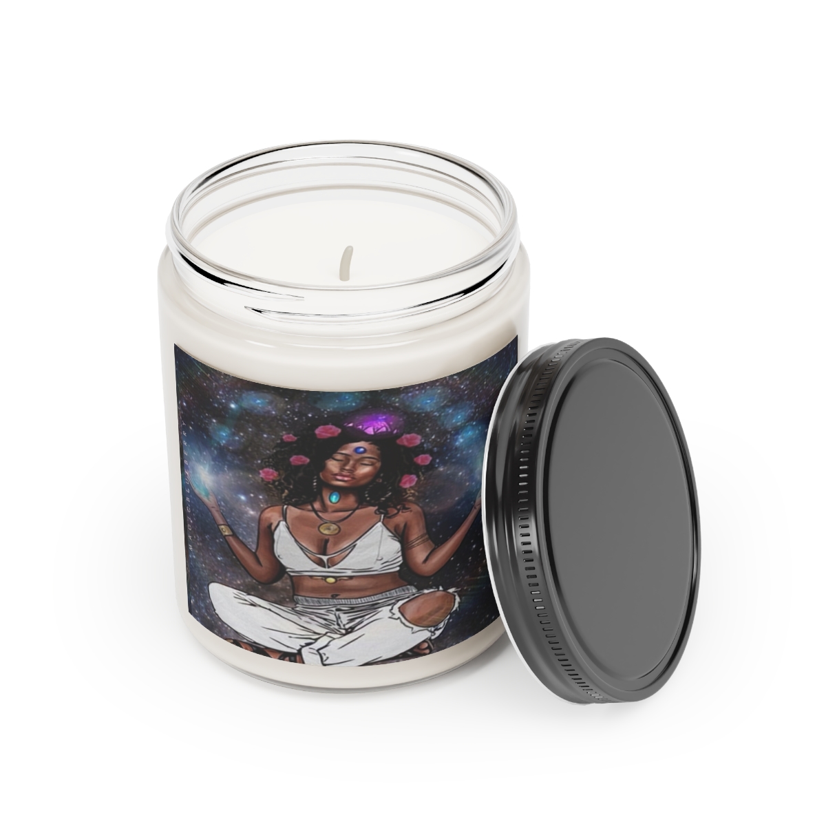 Black Girl Magic N02 -Scented Soy Wax Candle | Clear Jar | Manifestation Spell Candle Jar | Coconut Soy Candle 9oz | Aromatherapy product thumbnail image