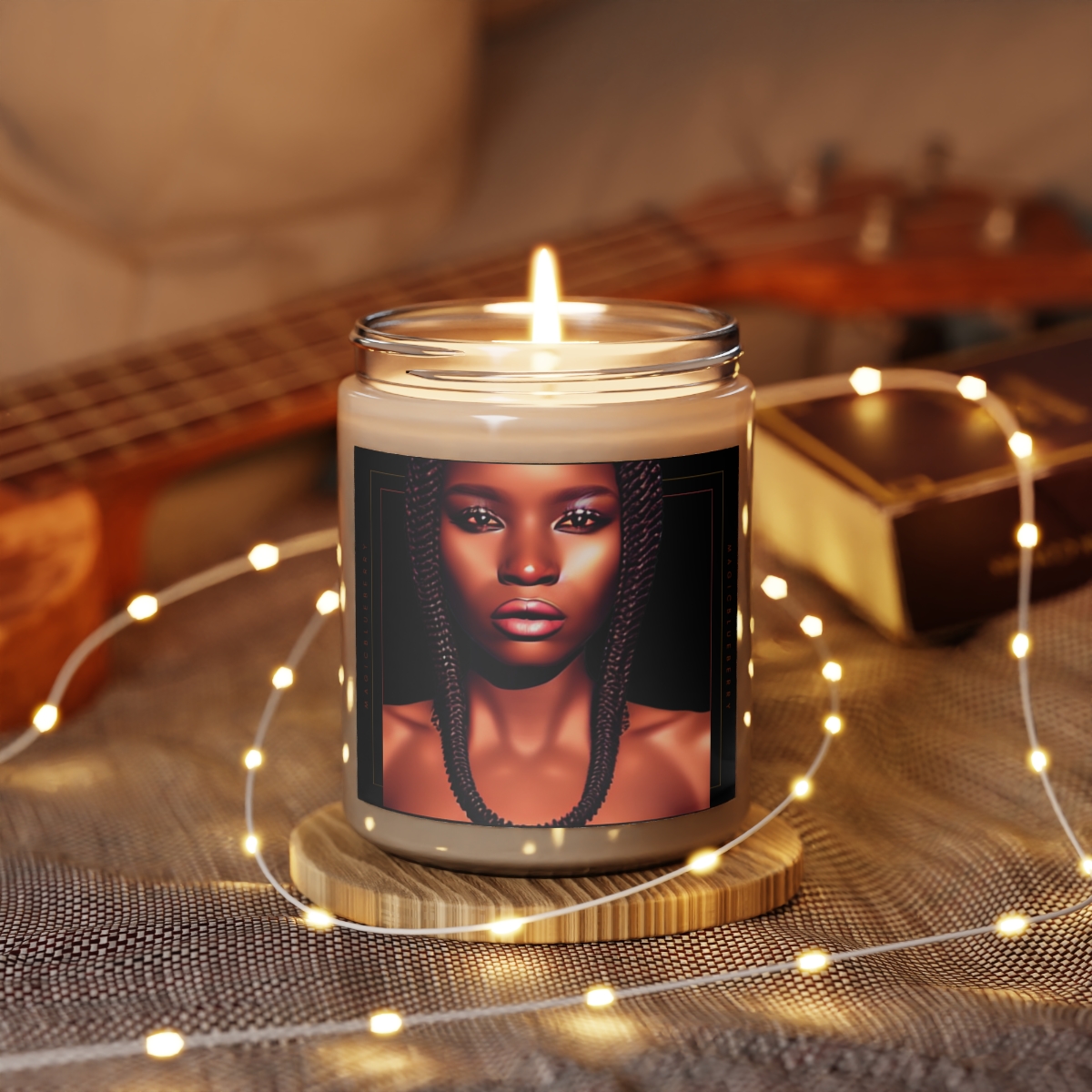 Black Girl Magic N04 -Scented Soy Wax Candle | Clear Jar | Manifestation Spell Candle Jar | Coconut Soy Candle 9oz | Aromatherapy product main image