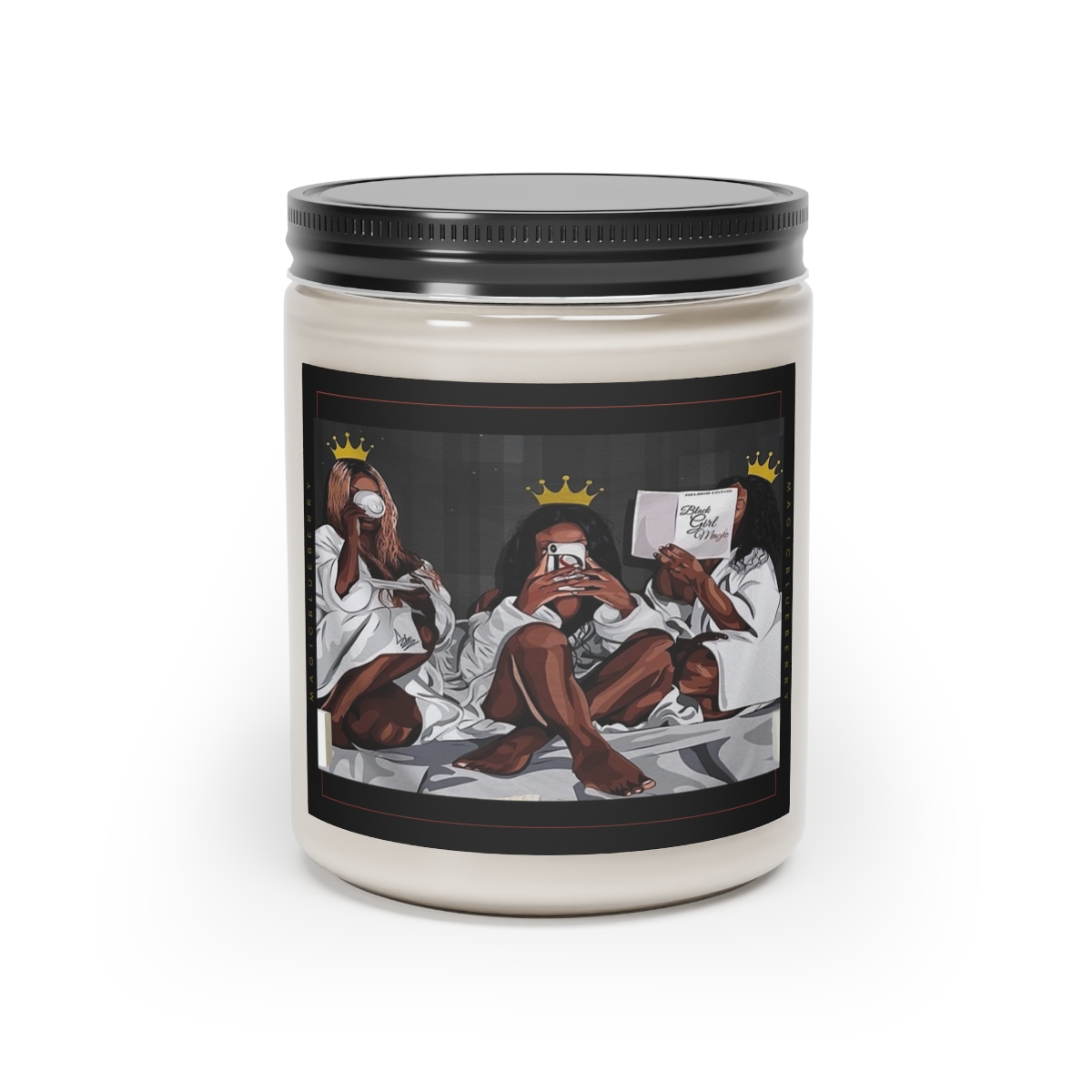 Black Girl Magic N01 -Scented Soy Wax Candle | Clear Jar | Manifestation Spells Candle Jar | Coconut Soy Candle 9oz | Aromatherapy product thumbnail image