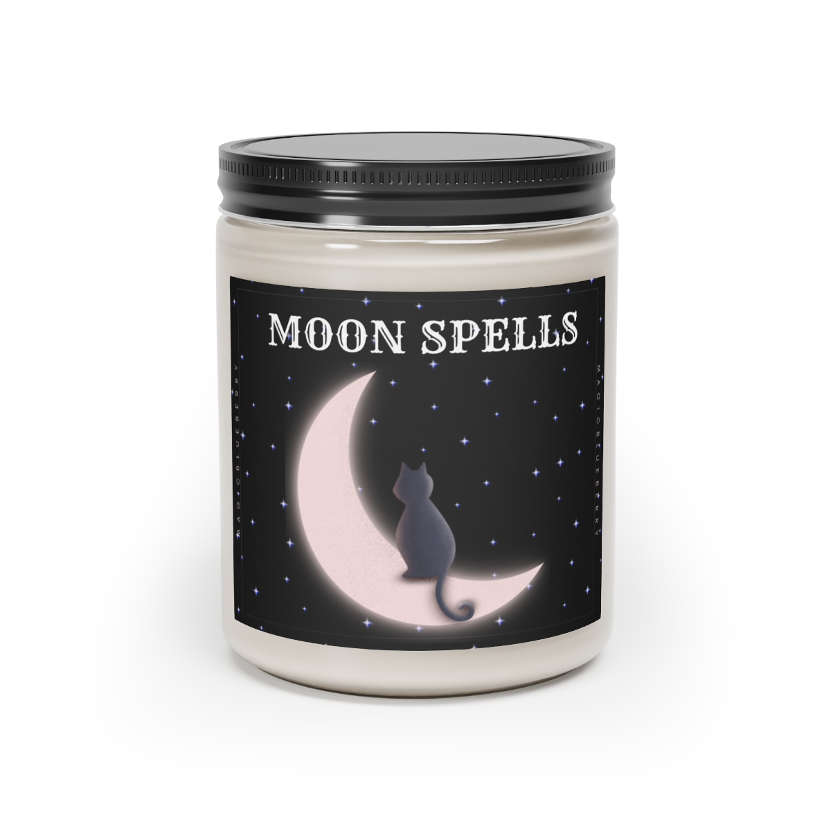 Moon Spells - Scented Vegan Soy Wax Candles, Clear Jar Candle, Spell Candles, Moon Candle, Vegan Candle, Cotton Wick Candle product thumbnail image