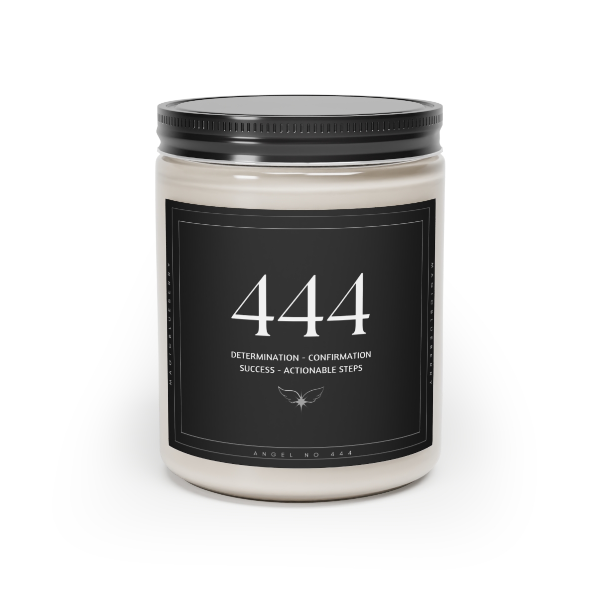 Angel Spell 444 - Scented Vegan Soy Wax Candles, Clear Jar Candle, Spell Candles, Sassy Candle, Vegan Candle, Cotton Wick Candle product thumbnail image