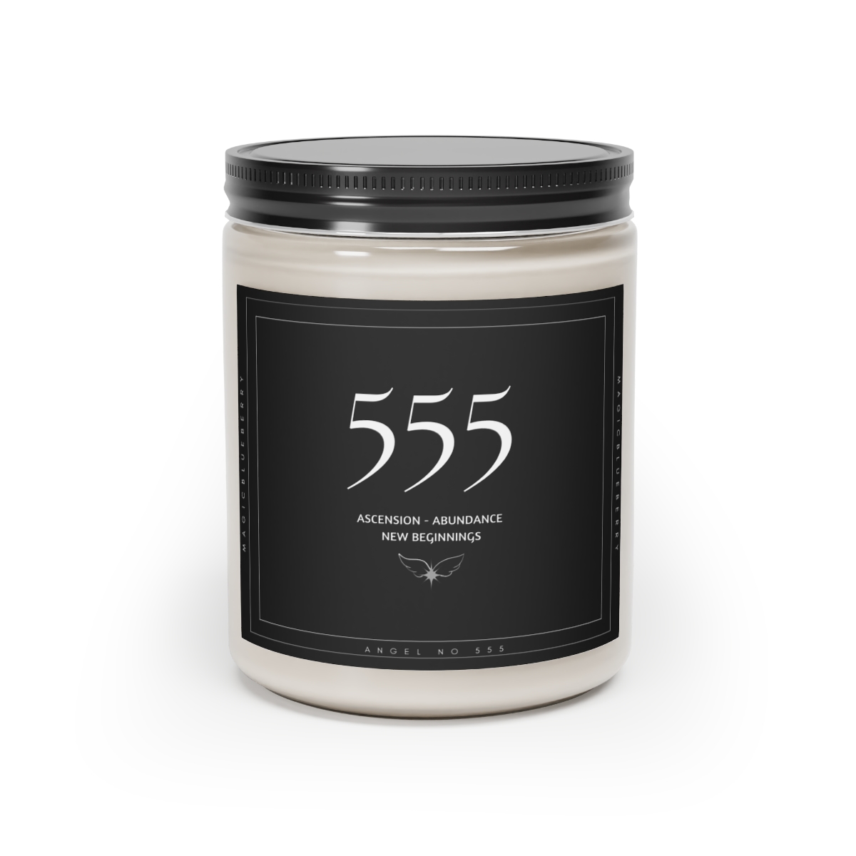 Angel Spell 555 - Scented Vegan Soy Wax Candles, Clear Jar Candle, Spell Candles, Sassy Candle, Vegan Candle, Cotton Wick Candle product thumbnail image