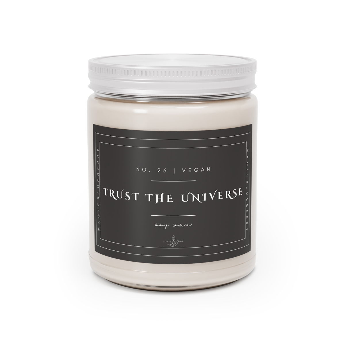Trust - Scented Soy Wax Candle | Clear Jar Candle | Vegan Manifestation Soy Candle | Coconut Soy Candle 9oz | Aromatherapy product thumbnail image