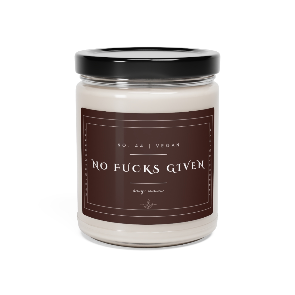No Fucks Given - Scented Soy Wax Candle | Clear Jar | Vegan Sea Salt+Orchid Soy Candle | Coconut Soy Candle 9oz | Positive Quo product thumbnail image