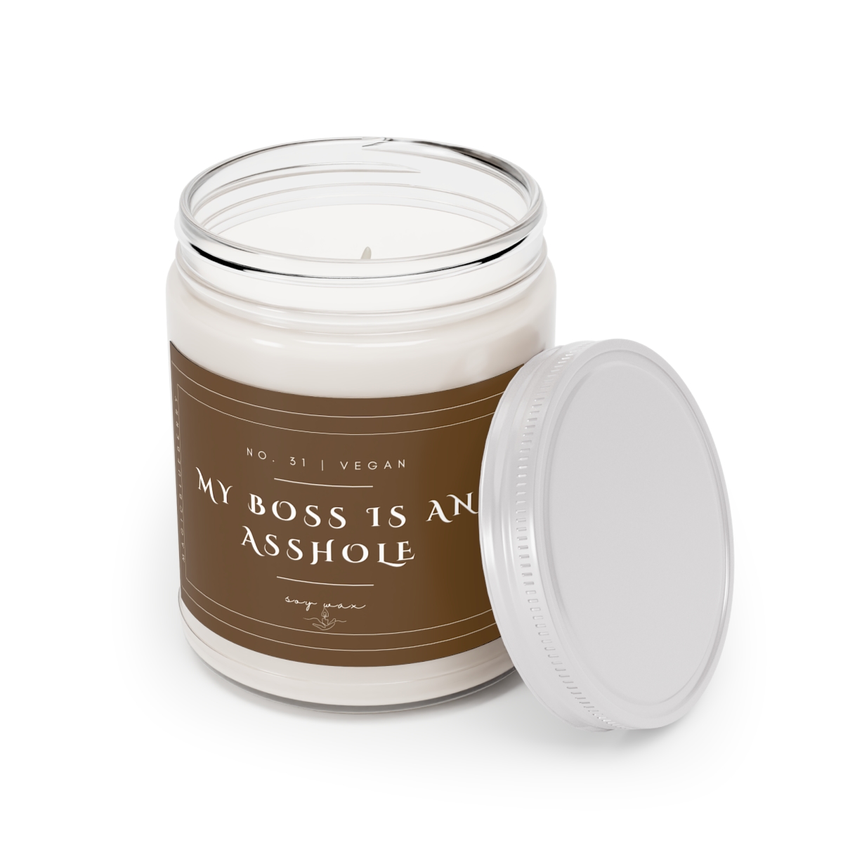 My Boss - Scented Soy Wax Candle | Clear Jar | Vegan Candle | Coconut Soy Candle 9oz | Manifestation | Aromatherapy product thumbnail image