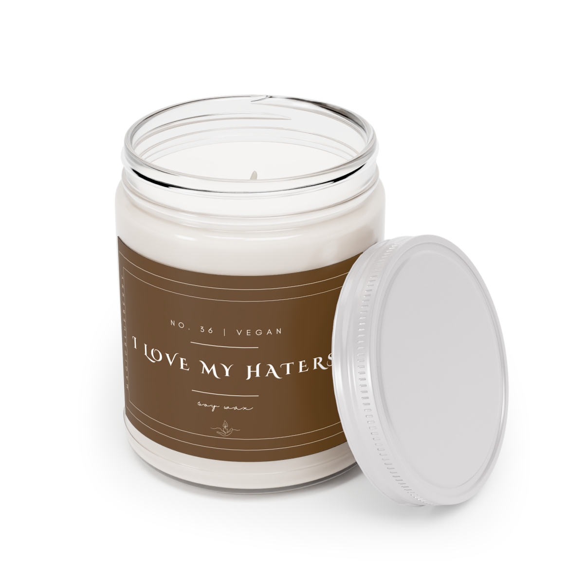 I Love My Haters - Scented Soy Wax Candle | Clear Jar | Vegan Candle | Coconut Soy Candle 9oz | Aromatherapy product thumbnail image