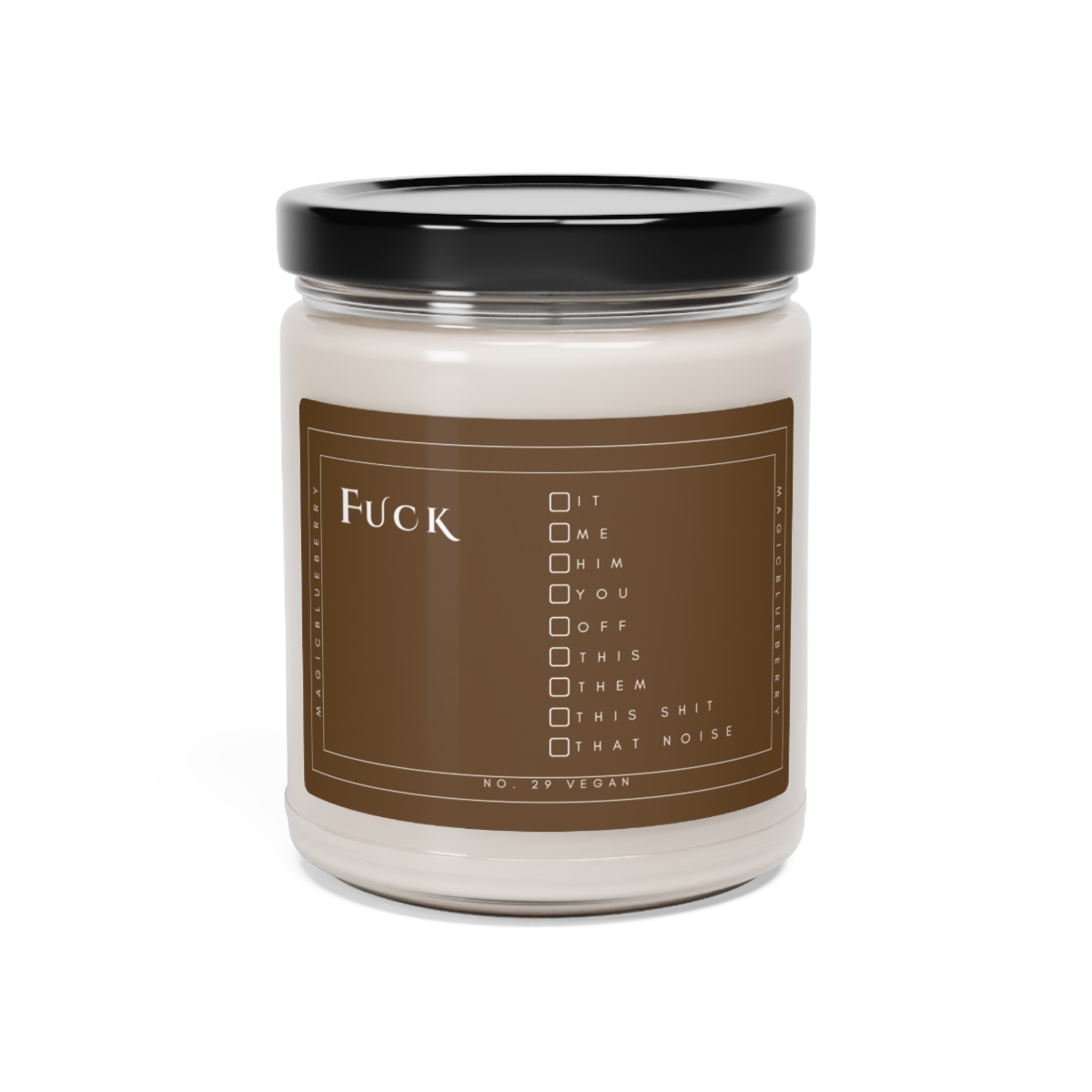 Fuck It - Scented Vegan Soy Wax Candle, Clear Jar Candle, Spell Candle, Sassy Candle, Vegan Candle, Cotton Wick Candle, Home Decor product thumbnail image