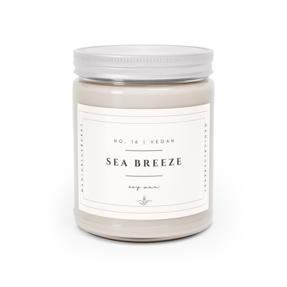 Sea Breeze Scented Soy Wax Candle | Clear Jar Candle | Vegan Candle | Coconut Soy Candle9oz | Manifestation | Aromatherapy  product thumbnail image