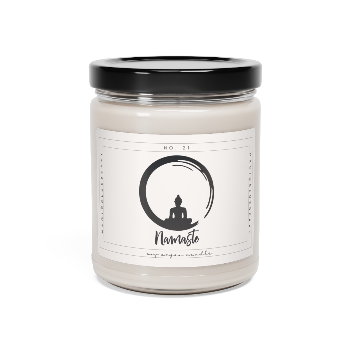 Namaste - Scented Vegan Soy Wax Candle Clear Jar Candle, Spell Candle, Sassy Candle Vegan Candle Cotton Wick Candle Home Deco product thumbnail image
