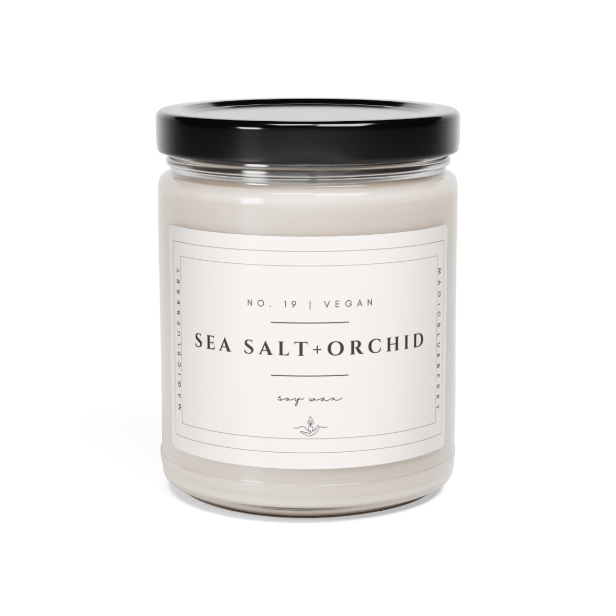 Sea Salt+Orchid Scented Vegan Soy Wax Candle Clear Jar Candle, Spell Candle, Sassy Candle Vegan Candle Cotton Wick Candle Home Deco product thumbnail image