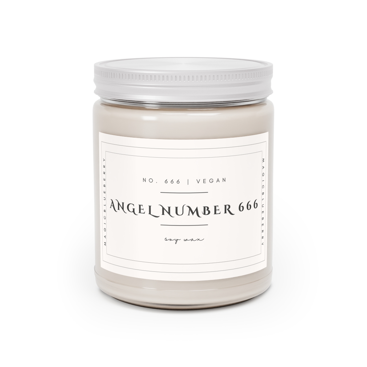 Angel number666 Scented Vegan Soy Wax Candle Clear Jar Candle, Spell Candle, Sassy Candle Vegan Candle Cotton Wick Candle Home Decor Candle product thumbnail image