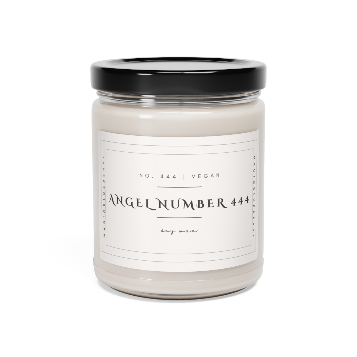 Angel number444 Scented Vegan Soy Wax Candle Clear Jar Candle, Spell Candle, Sassy Candle Vegan Candle Cotton Wick Candle Home Decor Candle product thumbnail image