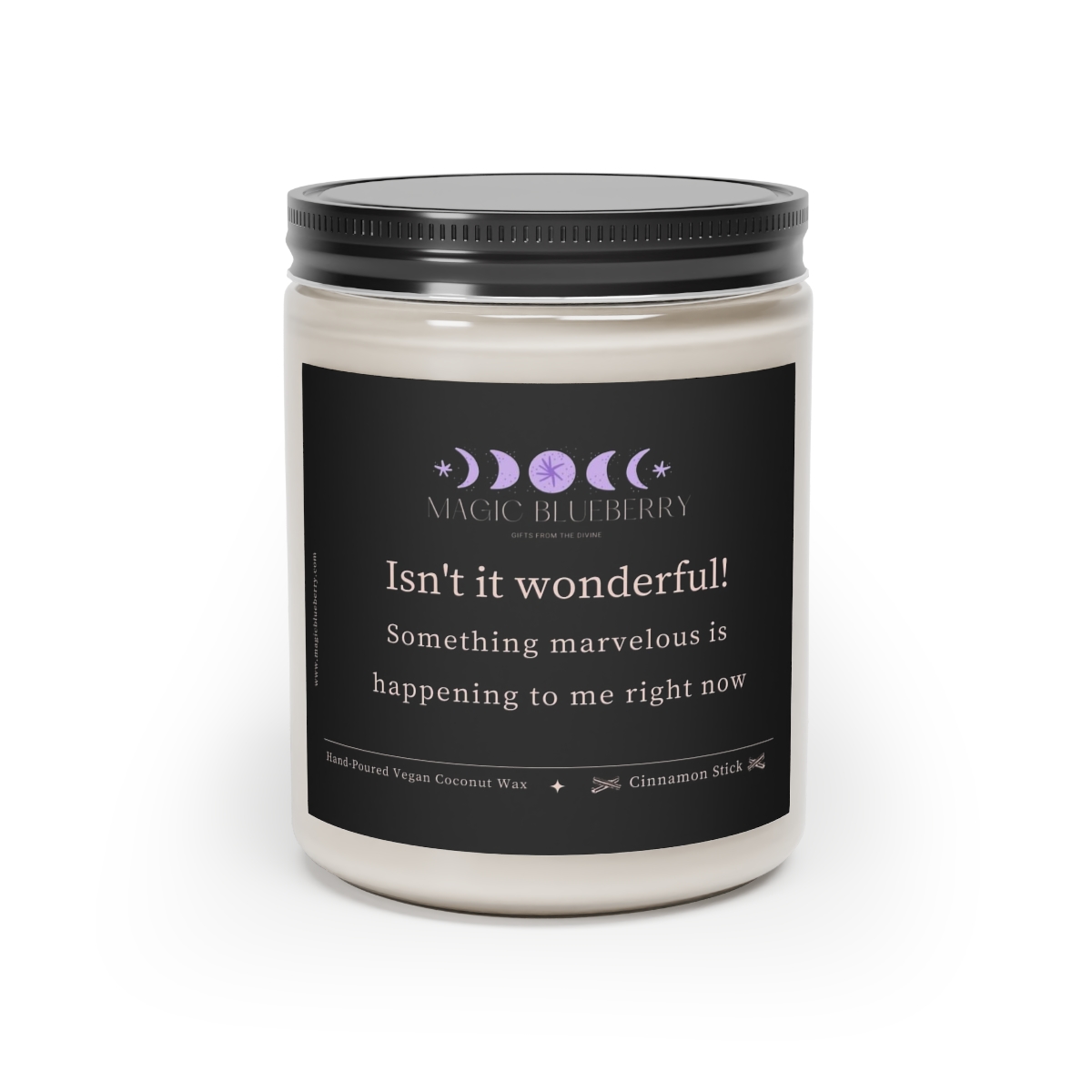 Isn't It Wonderful-Scented Soy Wax Candle | Clear Jar | Vegan Candle | Coconut Soy Candle 9oz | Manifestation Quote | Aroma Therapy product thumbnail image