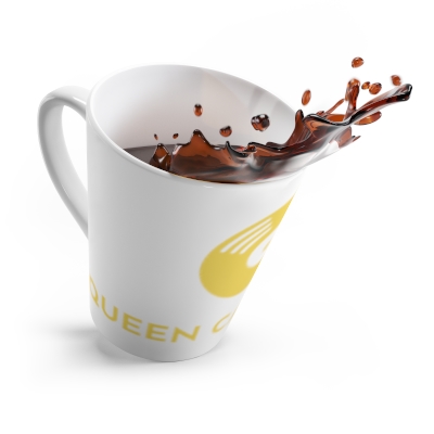 A Queen Can Publish Logo in Yellow Latte Mug