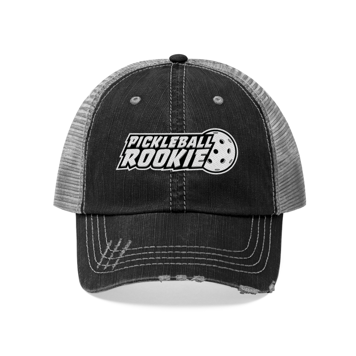 Pickleball Rookie - Core B/W Unisex Trucker Hat product thumbnail image