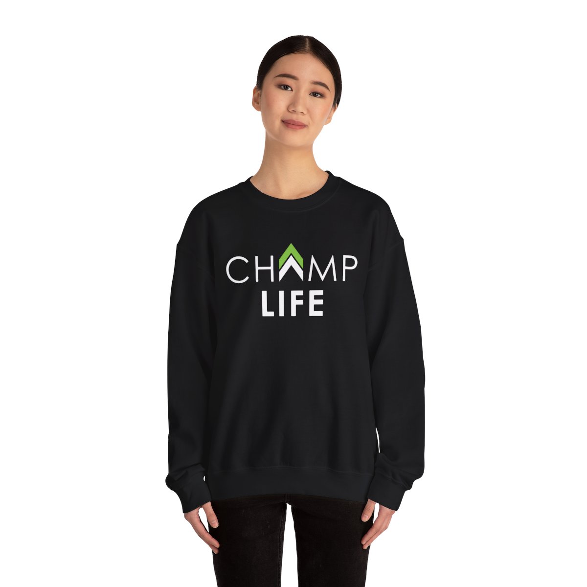 Champ Life Unisex Crewneck Sweatshirt - Black product thumbnail image
