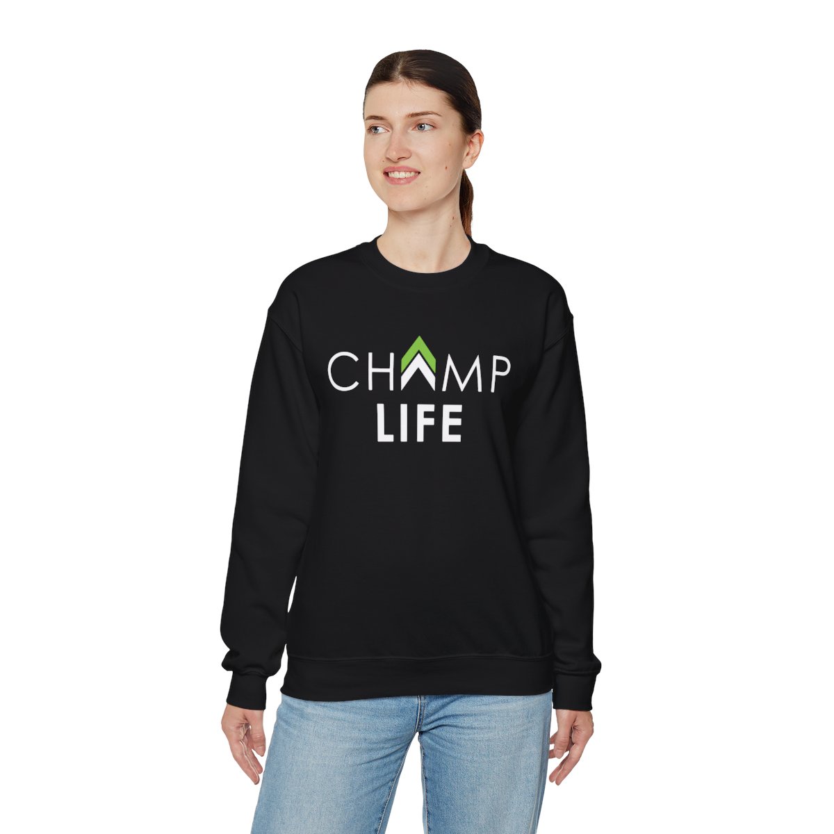 Champ Life Unisex Crewneck Sweatshirt - Black product thumbnail image
