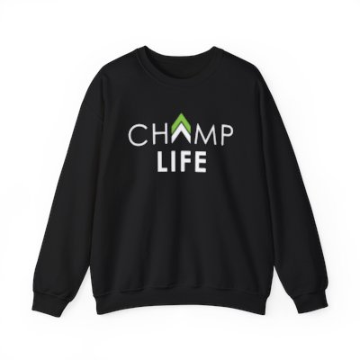 Champ Life Unisex Crewneck Sweatshirt - Black
