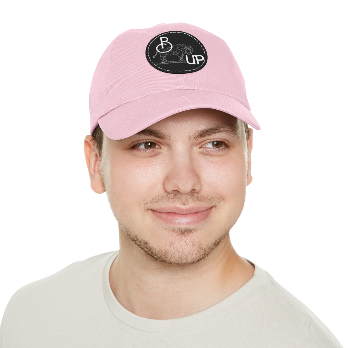Dad Hat with Leather Patch (Round) product main image