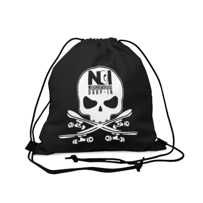 Skull & Crossboards Drawstring Bag (Black)