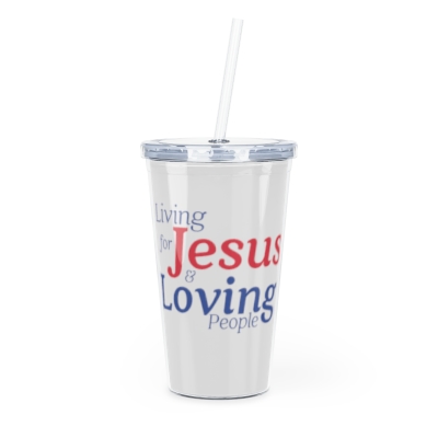 20oz Living for Jesus Hot/Cold Tumbler with Straw