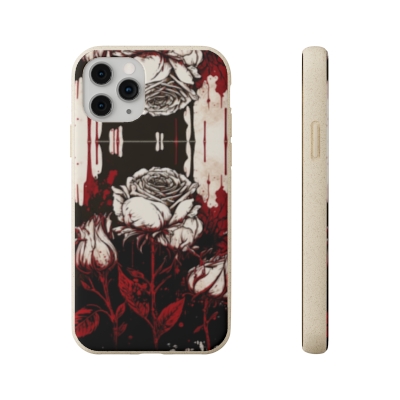 White Roses Red Wonderland Biodegradable Phone Cases