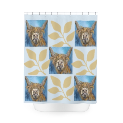 Highland Cow Polyester Shower Curtain