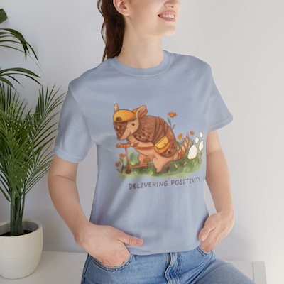 Delivering Positivity Cute Short Sleeve Tee