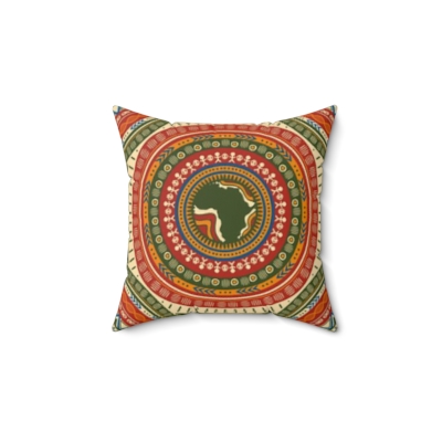 African Throw Pillow Square | African Map Printed Pillow | Throw pillow For Living Room Home | Pillow Sqaure Decor