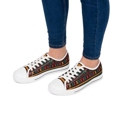 Women's Low Top Sneakers, Funcky Shoes For Gift Her, African Print low Top Sneakers, Women's  Shoes For Weekend
