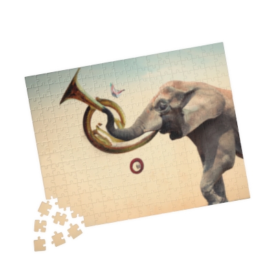 Elephant Puzzle, African Elephant Puzzle, Africa Animal Map Puzzle For Qaulity Time(110, 252, 500, 1014-piece)