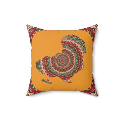 Throw Pillow Square | African Map Printed Pillow | throw pillow for Living Room home | Pillow sqaure decor