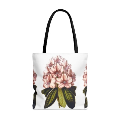 "Antique Plants by Unknown Hands" - Flower cluster of Rhododendron carneum elegantissimum - Tote Bag 