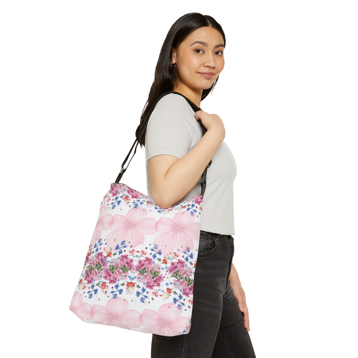 Pinkish Adjustable Tote Bag (AOP) product thumbnail image