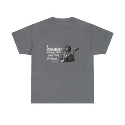 John Lennon, "Imagine" Dark Cotton T-shirt
