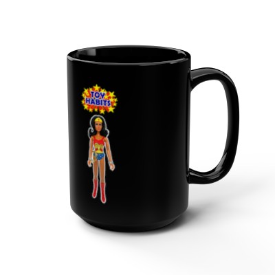 Wonder Woman Black Mug, 15oz