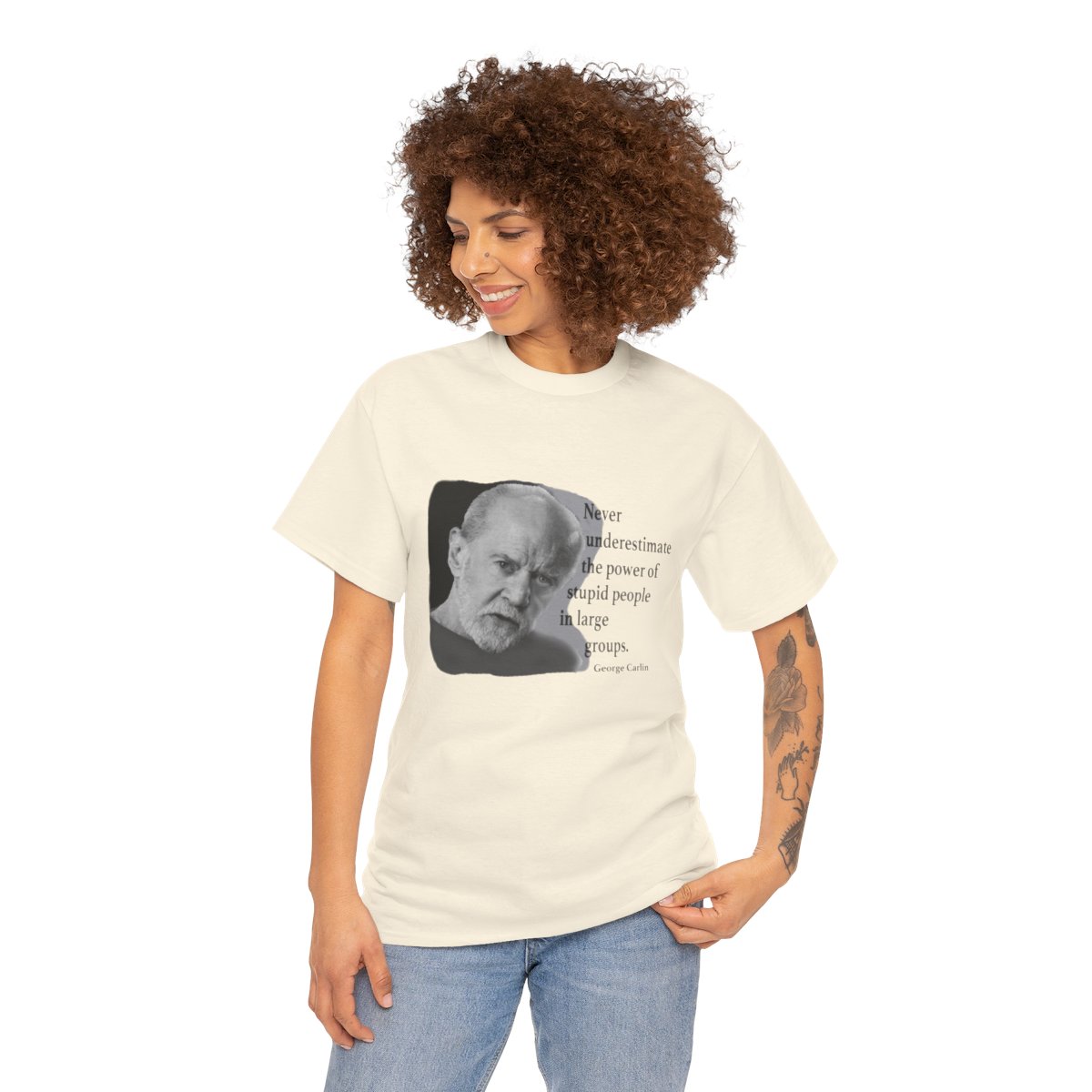 The Wit of George Carlin Cotton T-Shirt product thumbnail image