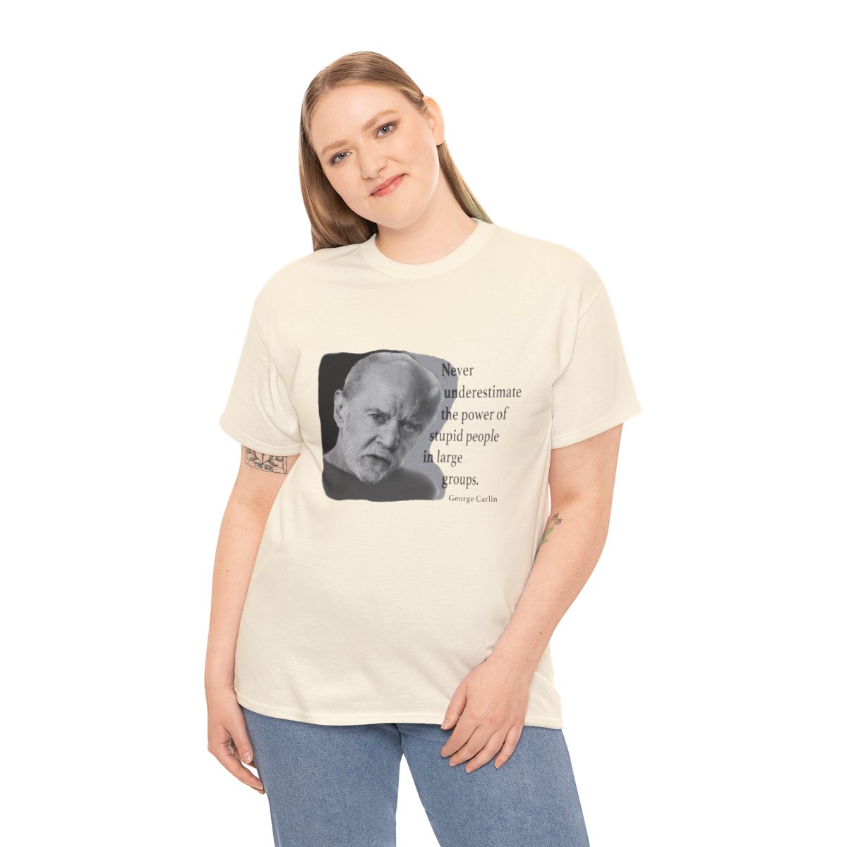 The Wit of George Carlin Cotton T-Shirt product thumbnail image