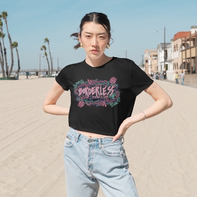 Borderless Magazine's Women's Flowy Cropped Tee (Discounted)