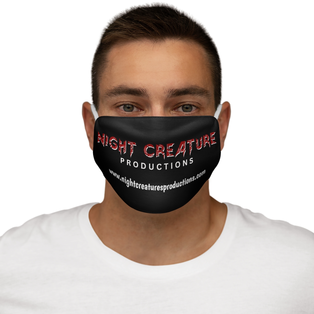 NIGHT CREATURE PRODUCTIONS logo Snug-Fit Polyester Face Mask product main image
