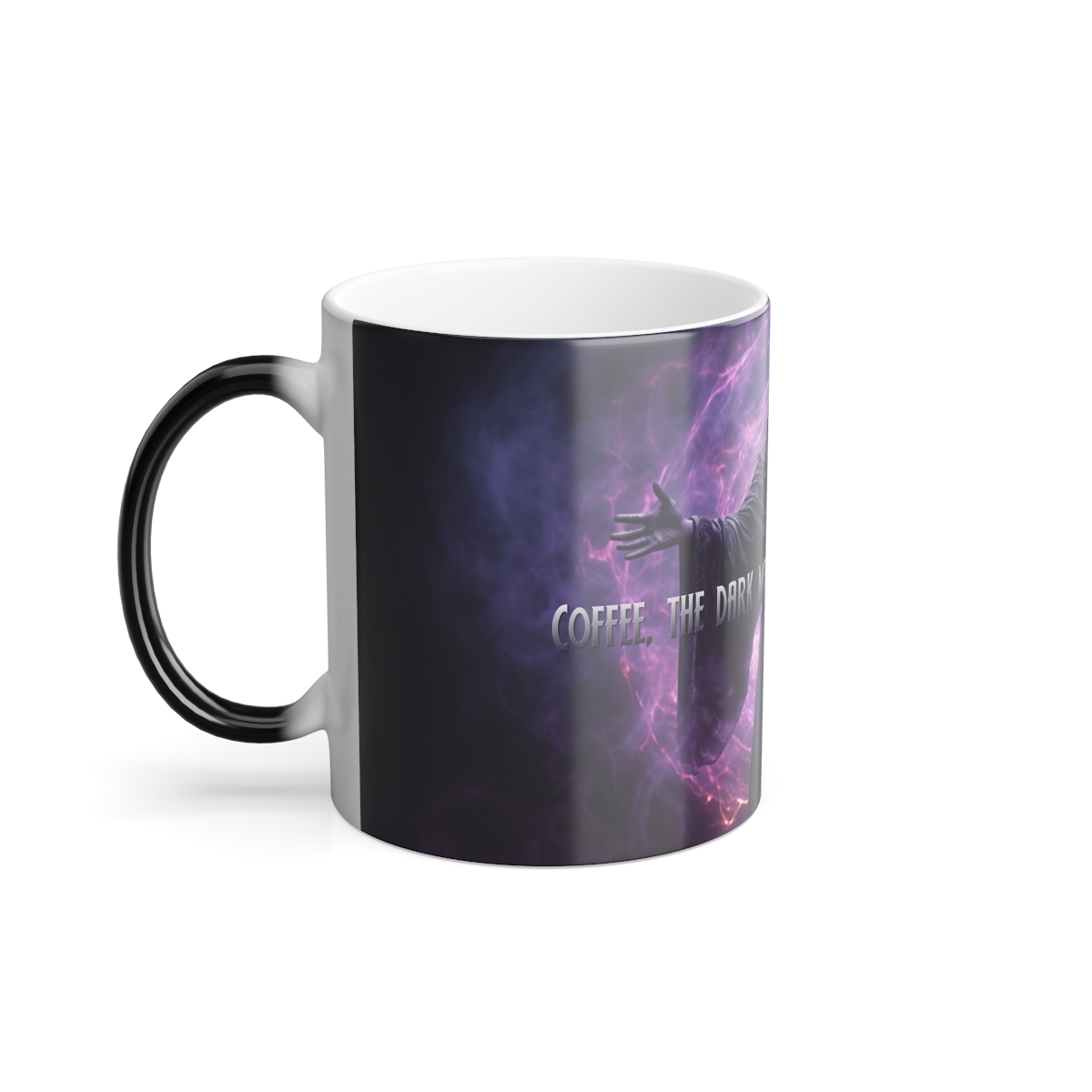 "Coffee, the black magic that keeps me going" Color Morphing Mug, 11oz (Includes game) Path of the Necromancer  product thumbnail image