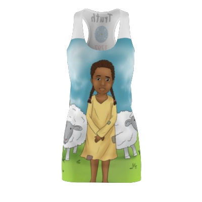 ST Animated print / Cut & Sew Racerback Dress (AOP)
