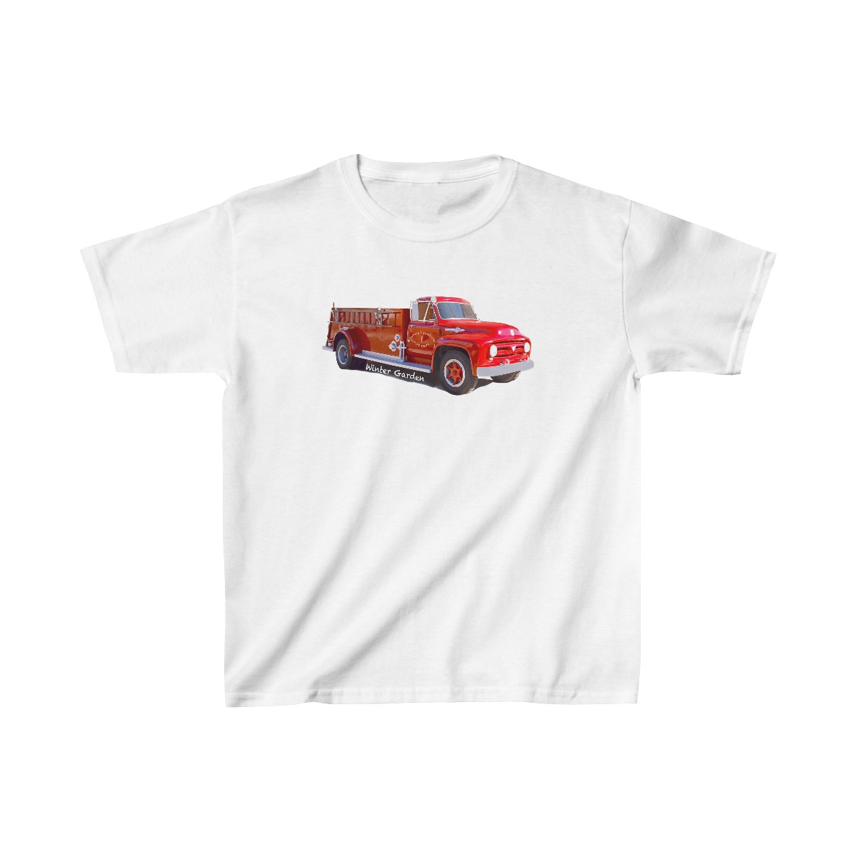 Kids Cotton T-shirt featuring the Heritage Fire Engine product thumbnail image