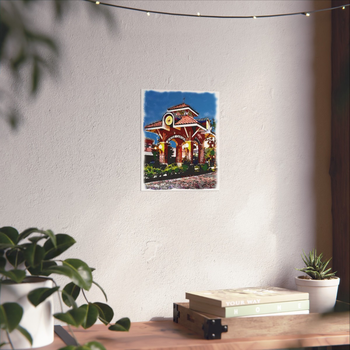 Downtown Winter Garden Clock Tower Art Print On Premium Matte Paper product thumbnail image