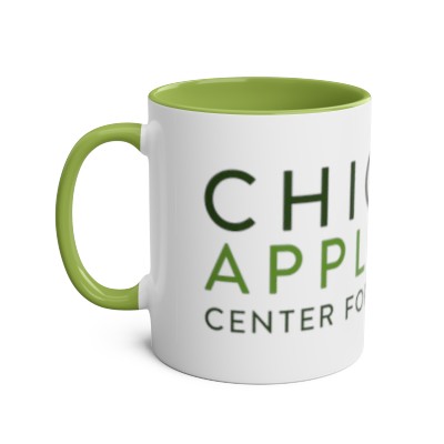 Two-Tone (11 oz) Coffee Mug | Chicago Appleseed Logo (Light Green)	