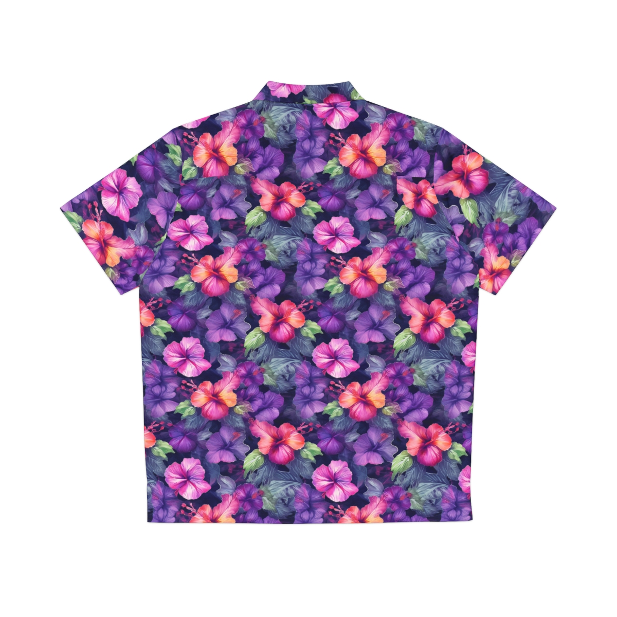 Watercolor Hibiscus (Dark I) Aloha Shirt product thumbnail image
