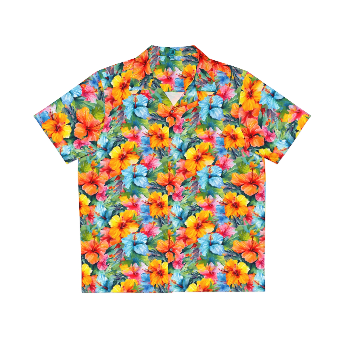 Watercolor Hibiscus (Light III) Men's Aloha Shirt product main image